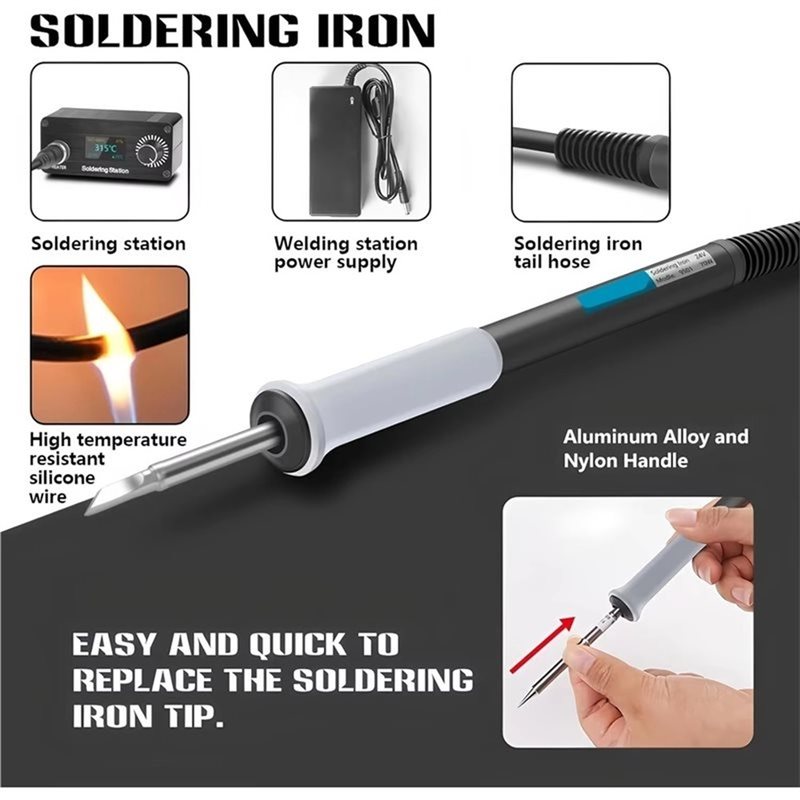 محطة لحام محمولة B23B T12 للإص - مراجعة Soldering Station T12 Oled وسعره